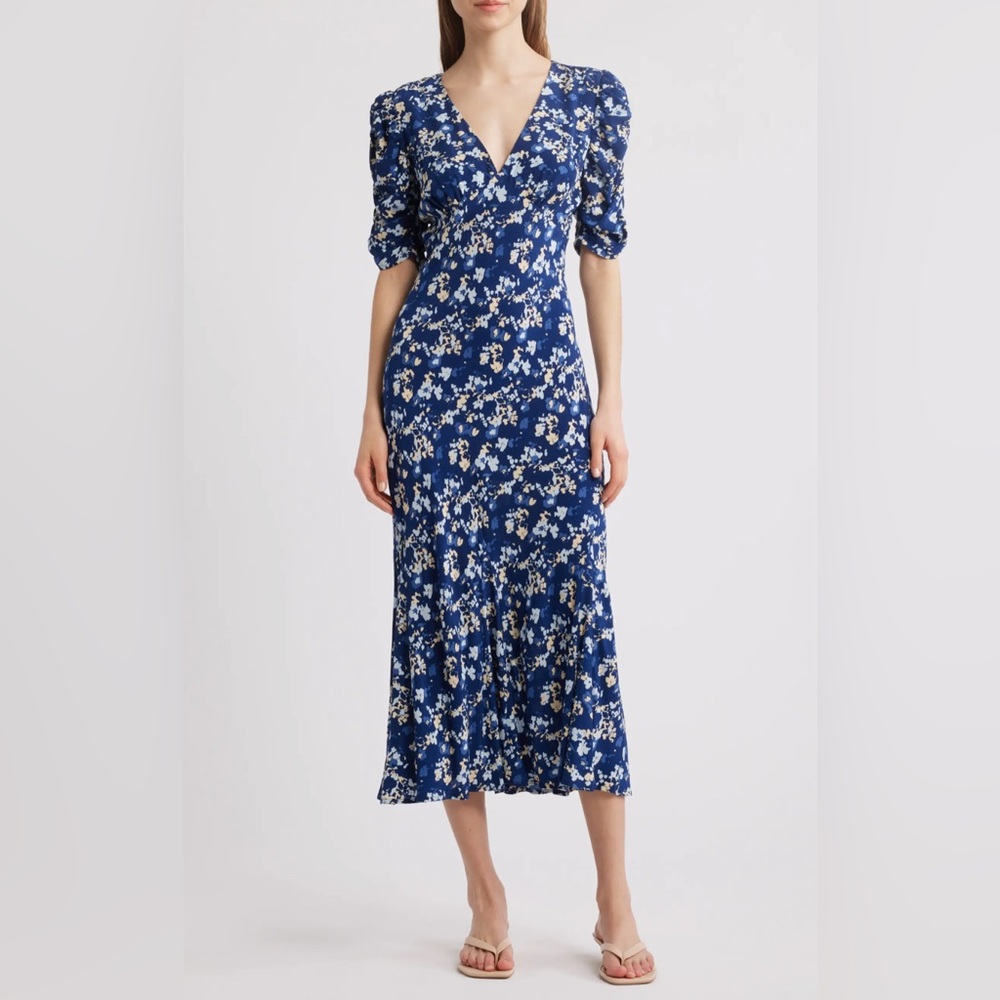 Rails Floral Blue Midi Dress